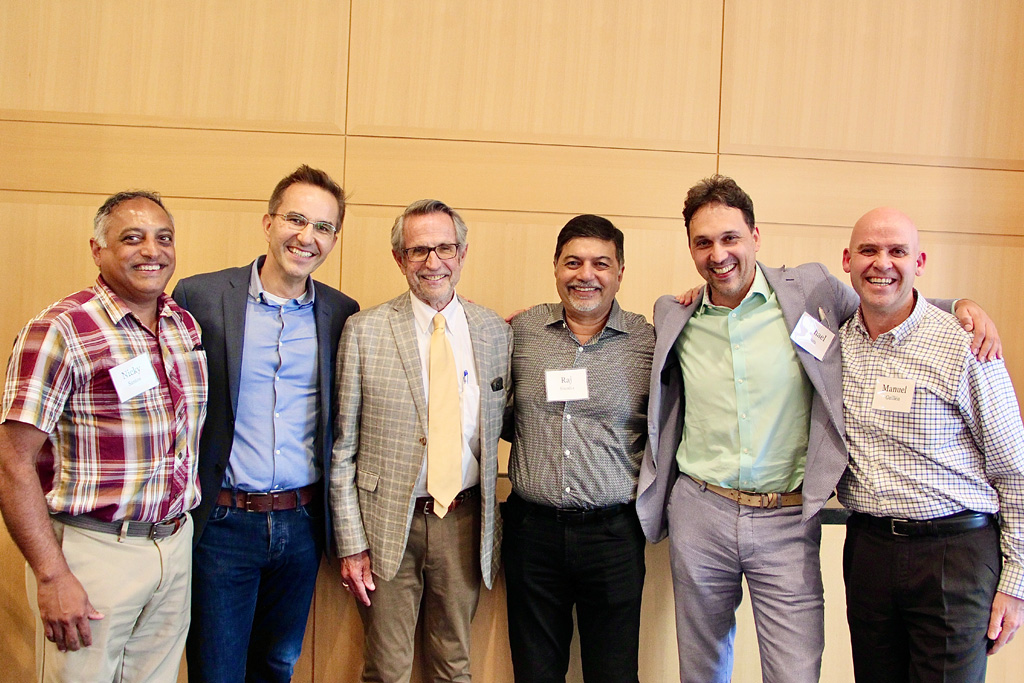 Nicky Santos, Patrick Struebi, Bob Chapman, Raj Sisodia, Michael Pirson and Manuel Guillén are reunited at our HLA June meeting at Fordham University.